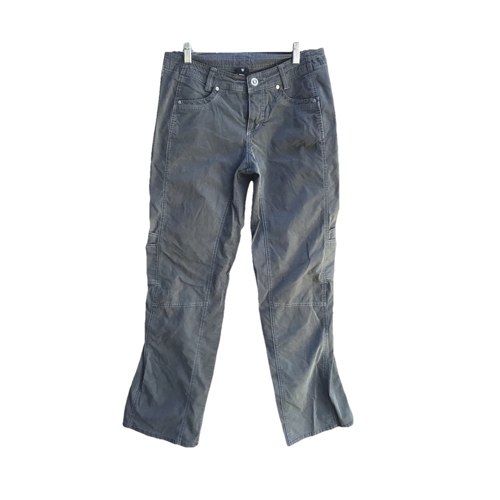 KUHL Free Range Gray Cargo Hiking Pants Outdoor Trail Utility Size 8 Regular - Picture 1 of 9